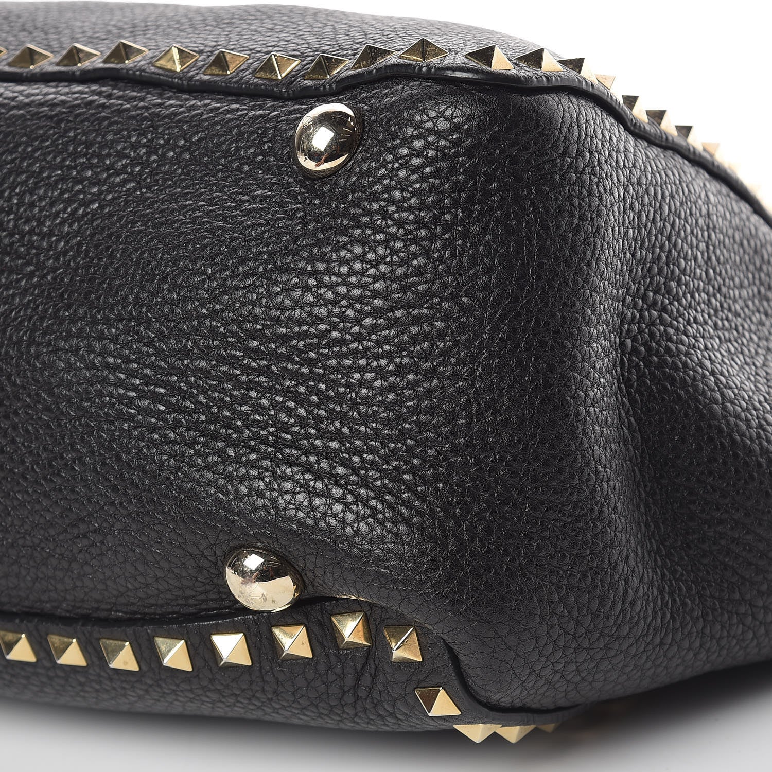 Valentino Garavani Alce Printed Calfskin Medium Rockstud Tote Black 10 of 10
