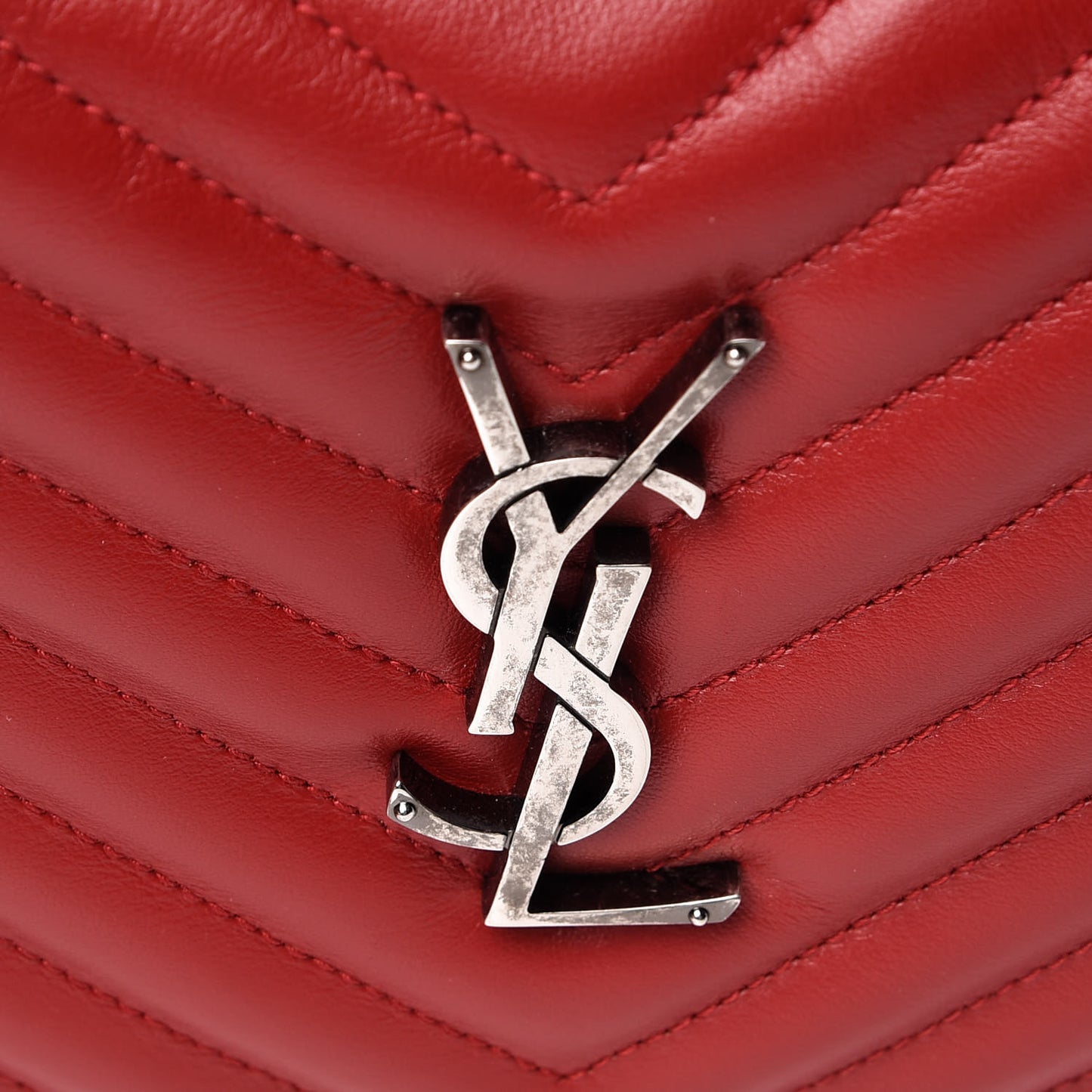 Calfskin Matelasse Monogram Lou Camera Bag Red