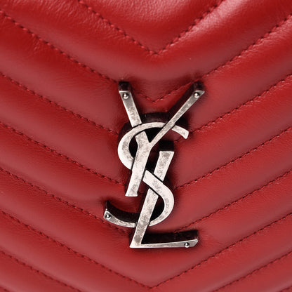 Saint Laurent Calfskin Matelasse Monogram Lou Camera Bag Red 10 of 10