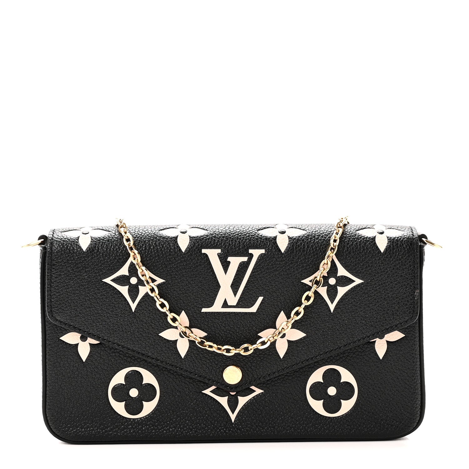 Louis Vuitton Empreinte Monogram Giant Felicie Pochette Black Beige 1 of 11