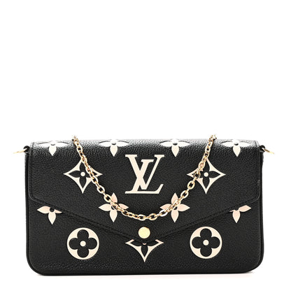 Louis Vuitton Empreinte Monogram Giant Felicie Pochette Black Beige 1 of 11
