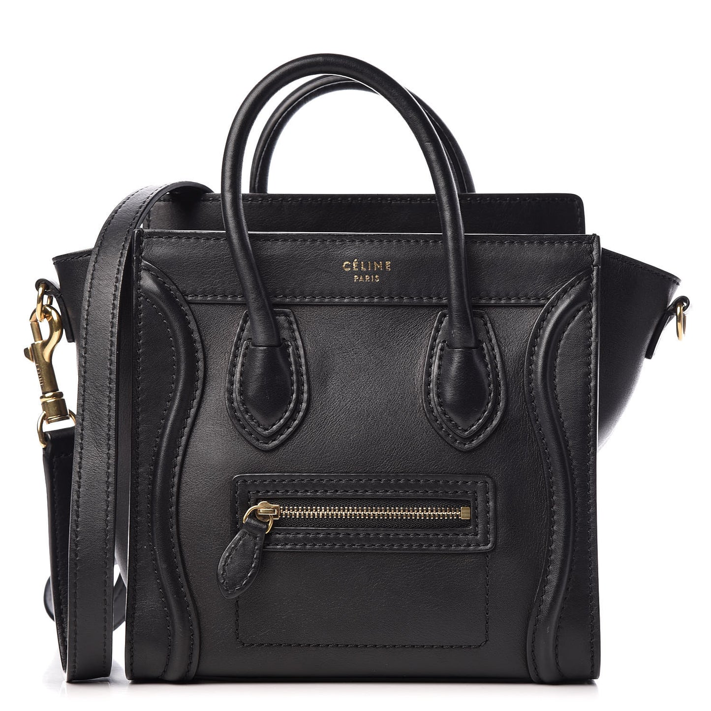 Smooth Calfskin Nano Luggage Black