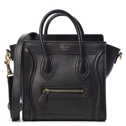 Celine Smooth Calfskin Nano Luggage Black 1 of 13