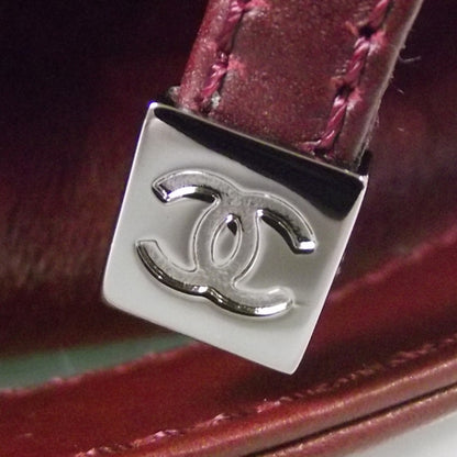 Chanel Calf Hair Quilted Drawstring Tote Burgundy 8 of 11