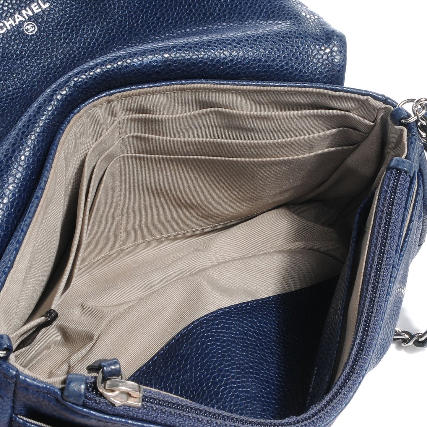 Caviar Half Moon Wallet On Chain WOC Dark Blue