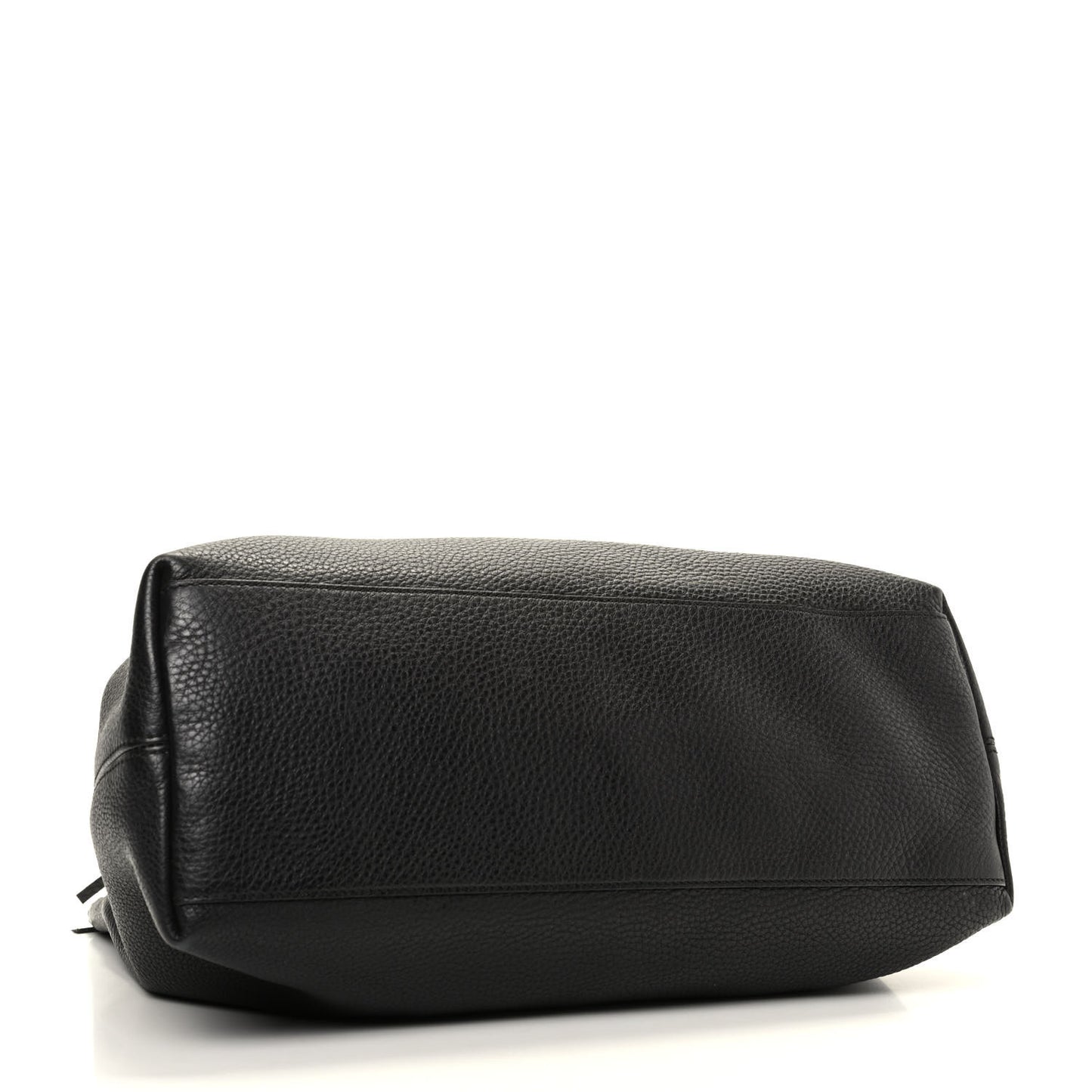 Pebbled Calfskin Medium Soho Chain Shoulder Bag Black