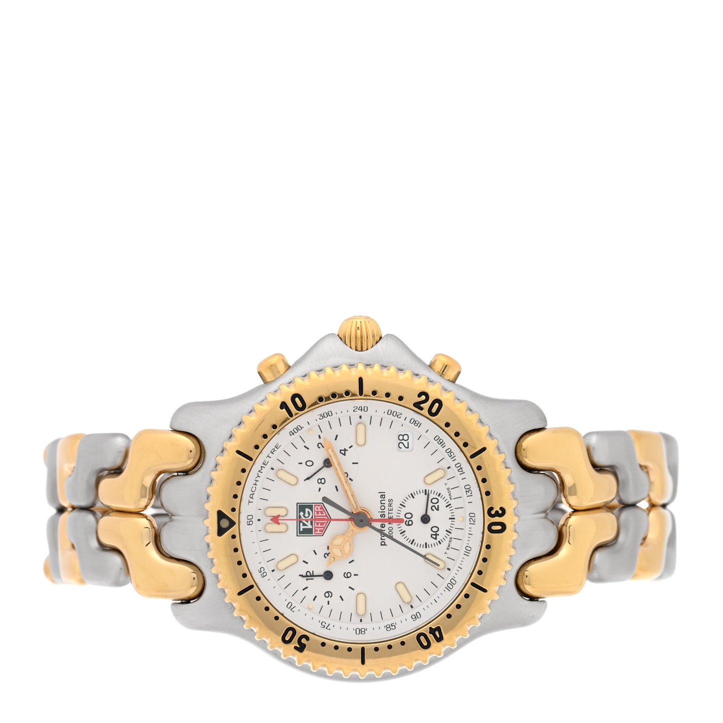 Stainless Steel 39mm Professional Chronograph Quartz Watch White CG1120