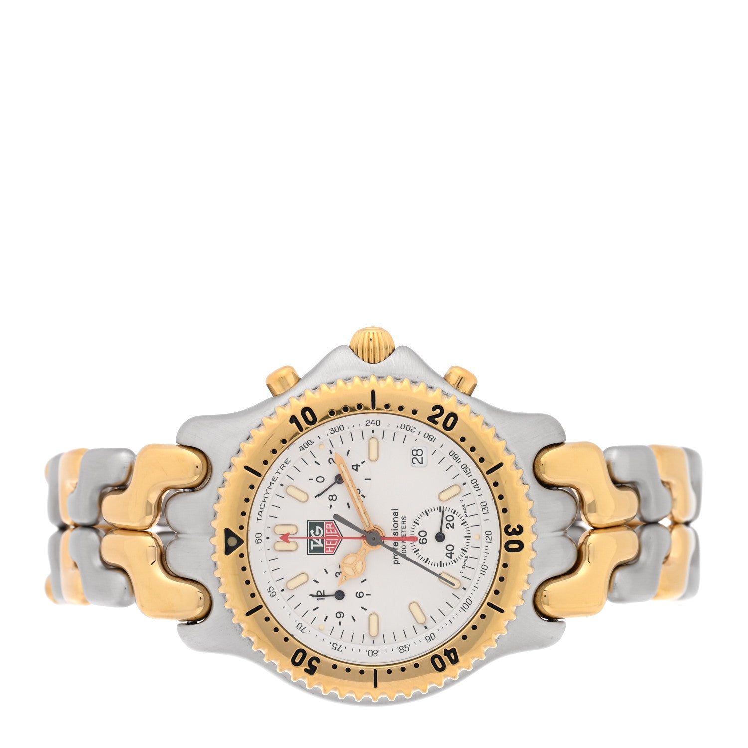 Tag Heuer Stainless Steel 39mm Professional Chronograph Quartz Watch White CG1120 2 of 4