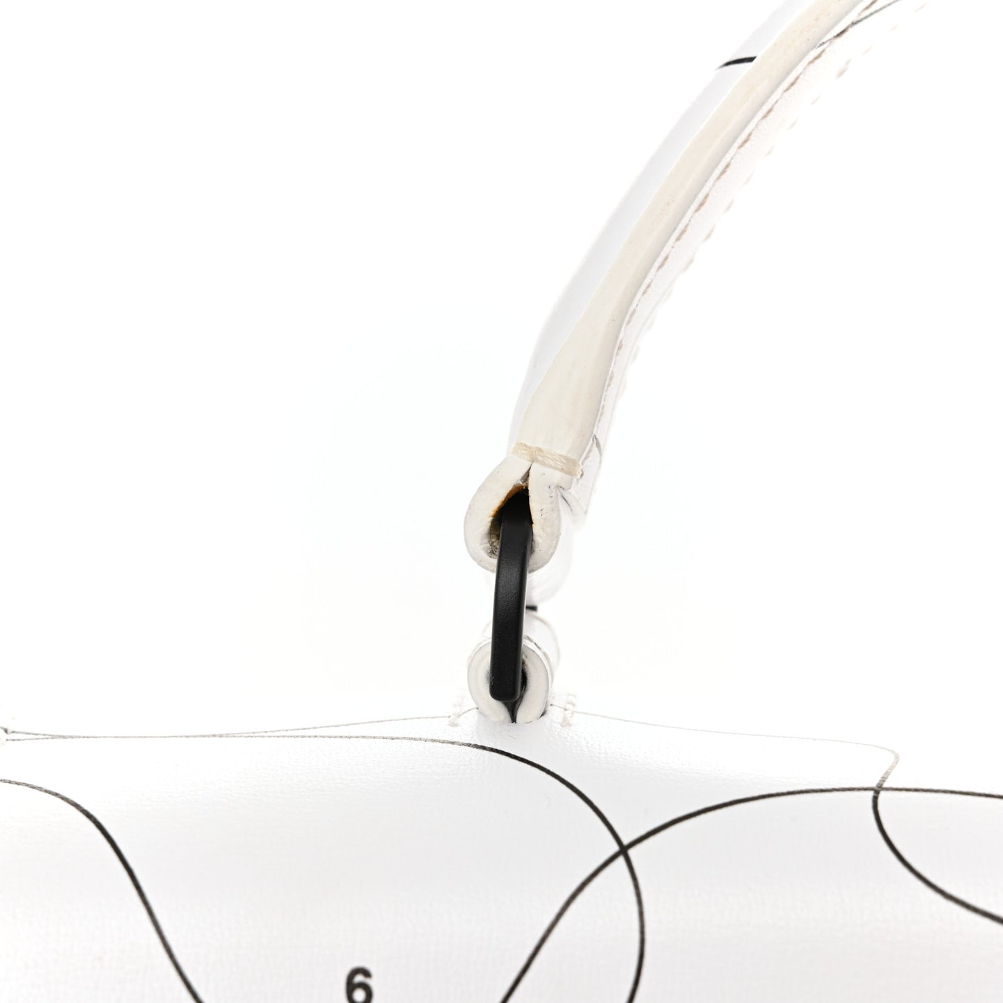 Calfskin Jitney 2.8 Puzzle Shoulder Bag White Black