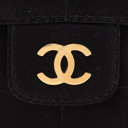 Chanel Satin Chocolate Bar Quilted Rectangular Mini Flap Black 8 of 11