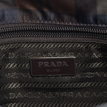 Prada Tessuto Scozzes Saffiano Messenger Bag Brown Watch 6 of 9