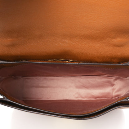 Miu Miu Goatskin Madras Shoulder Bag Cuoio 5 of 17