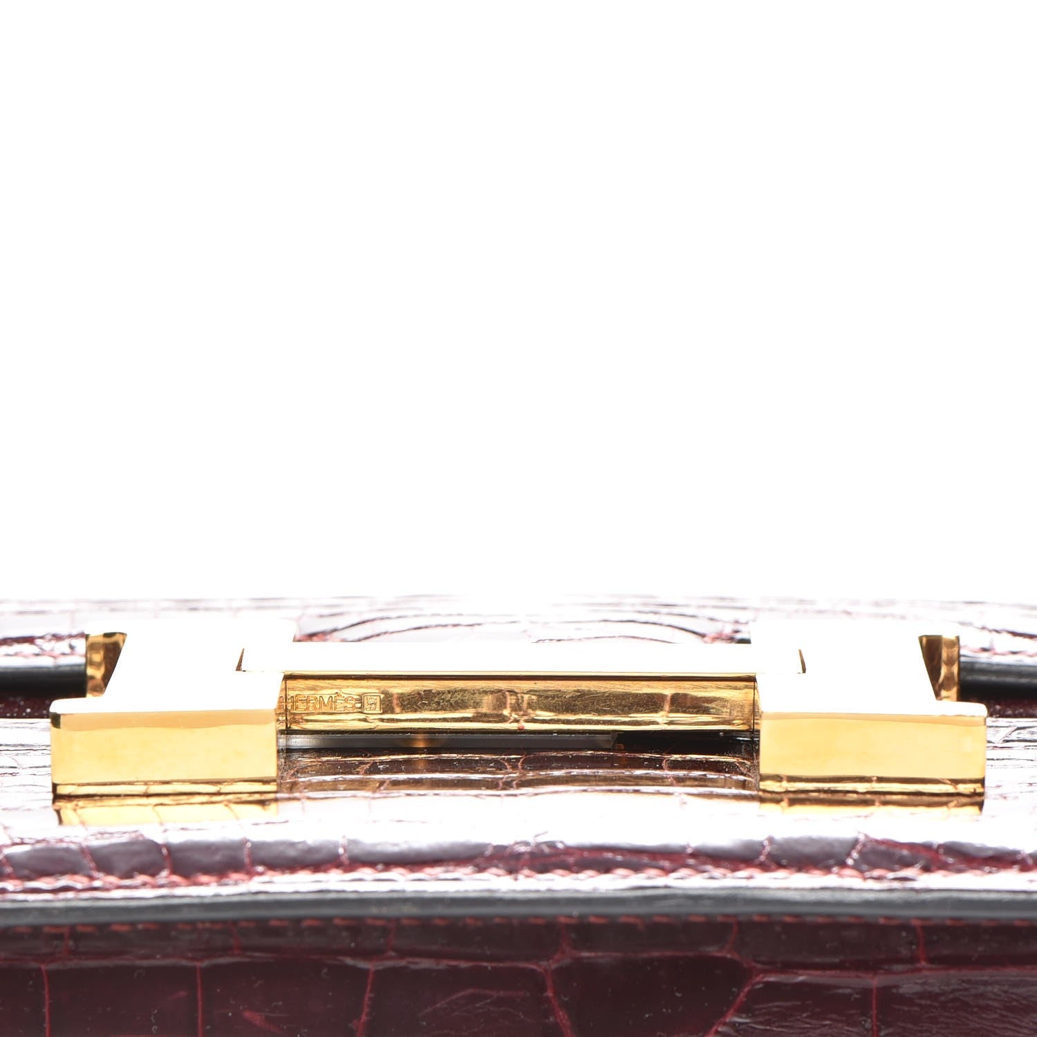 Hermes Shiny Alligator Constance 23 Bordeax 12 of 18