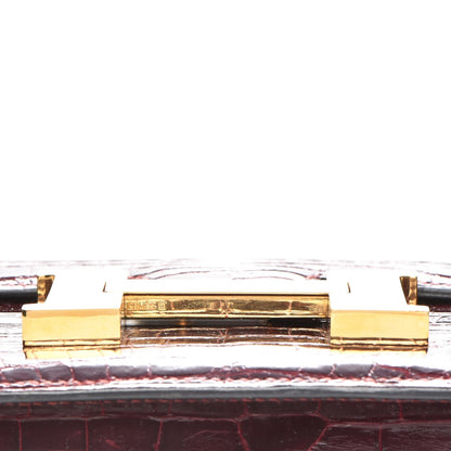 Hermes Shiny Alligator Constance 23 Bordeax 12 of 18