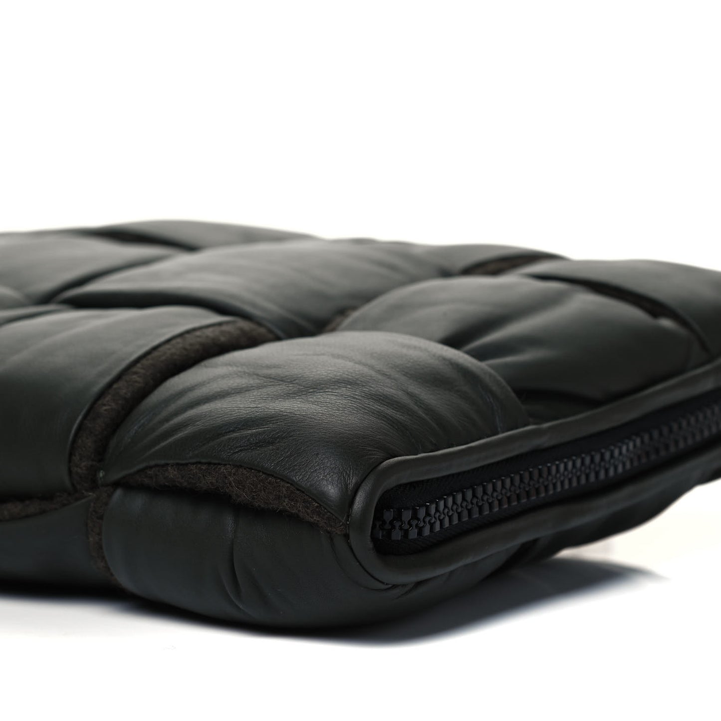 Calfskin Maxi Intrecciato Puffy Laptop Pouch Camping