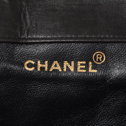 Chanel Lambskin Quilted Drawstring Backpack Black 6 of 10