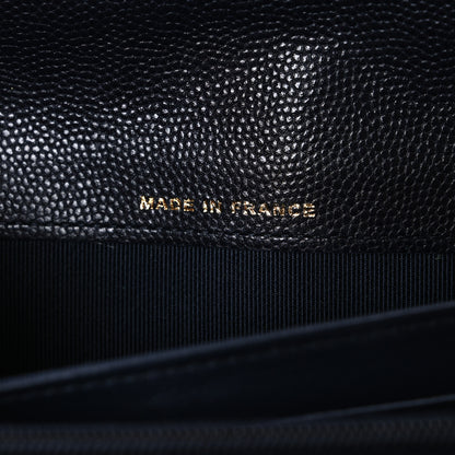 Chanel Caviar Quilted Large Gusset Flap Wallet Navy 7 of 9