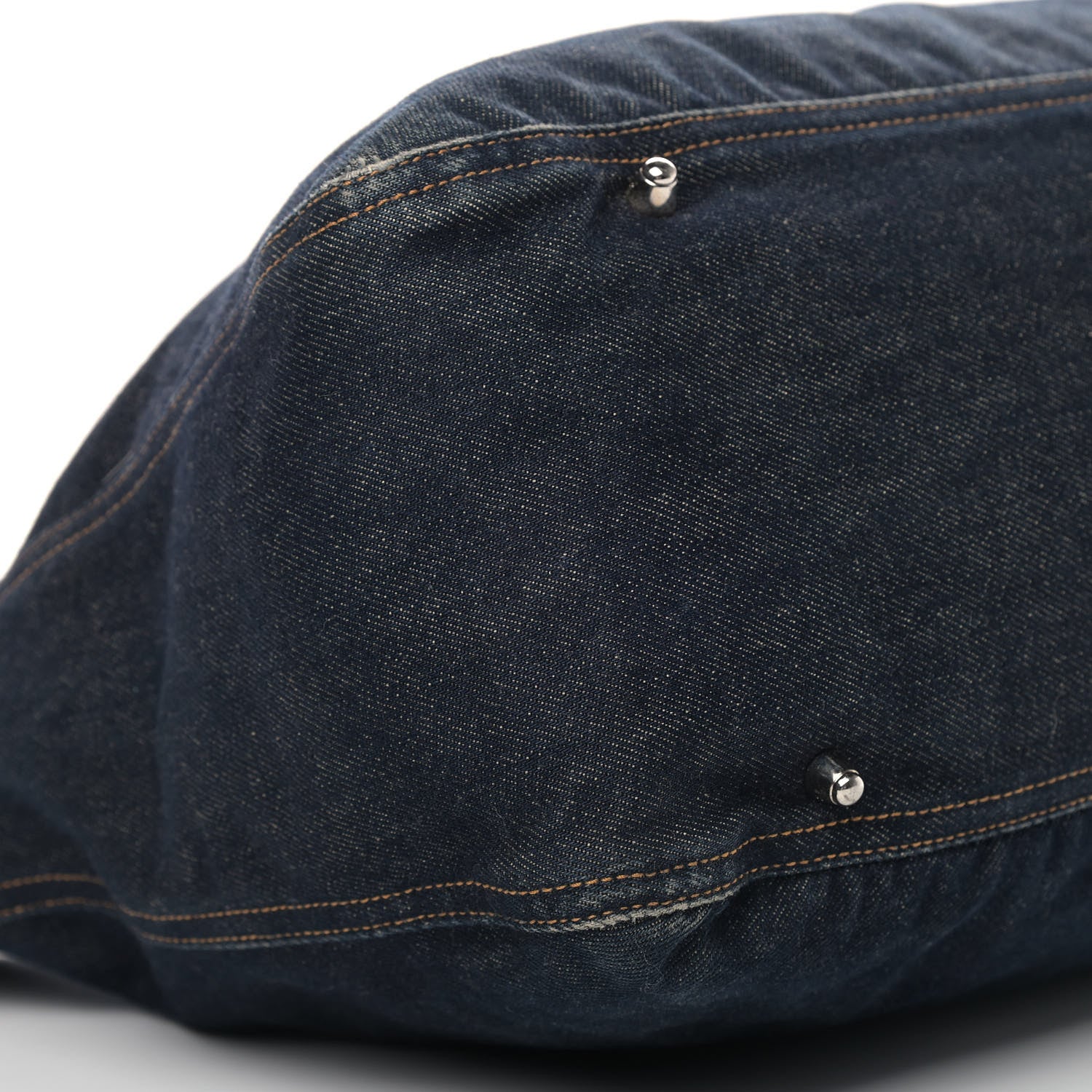 Fendi Denim Large FF Tote Blue 5 of 6