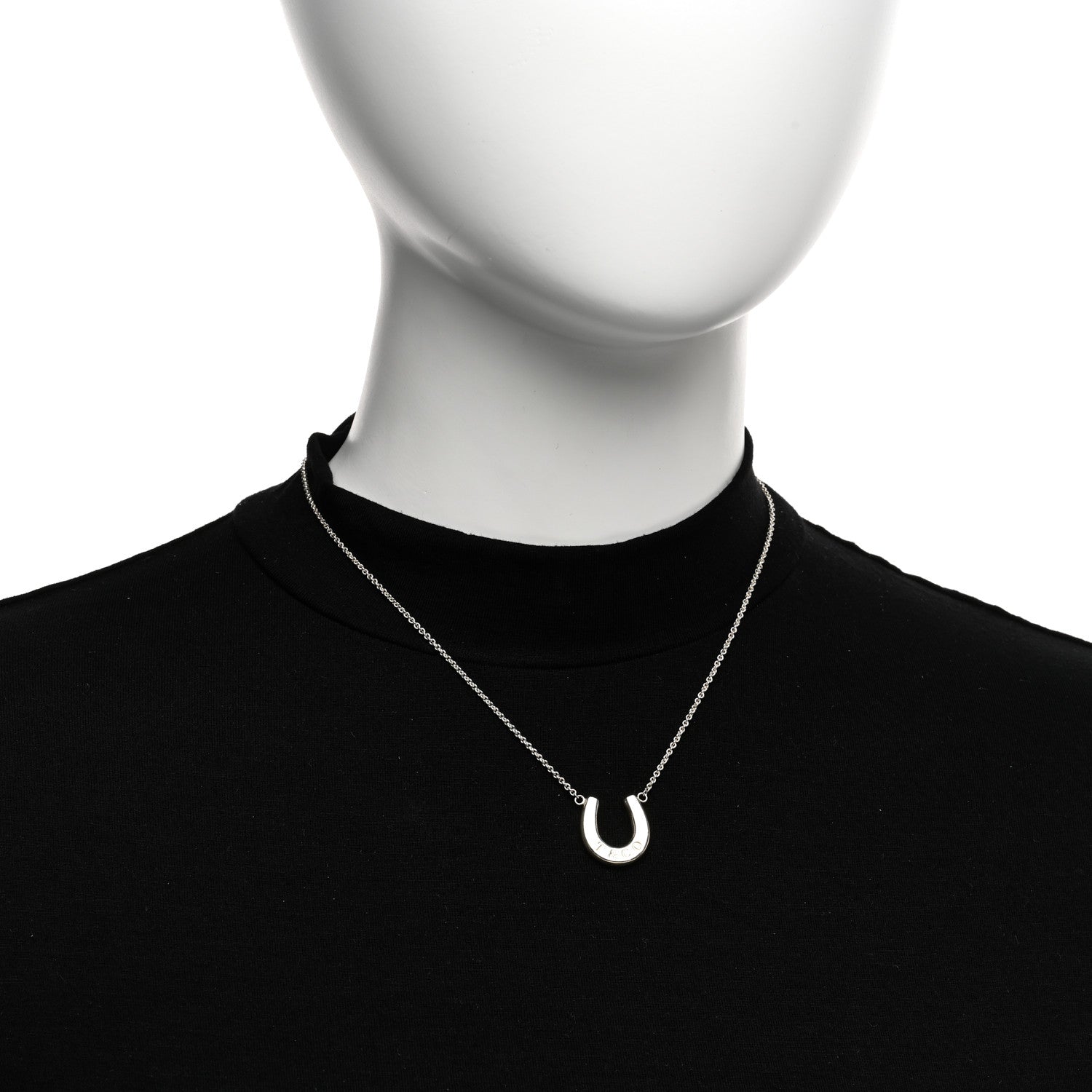 Tiffany Sterling Silver 1837 Horseshoe Pendant Necklace 2 of 4