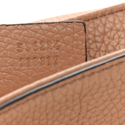 Gucci Pebbled Calfskin Medium Soho Flap Crossbody Camelia 7 of 12