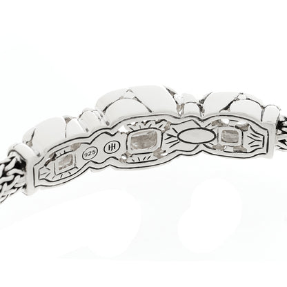 John Hardy Sterling Silver White Topaz Quartz Three Station Kali Classic Chain Bracelet 4 of 4