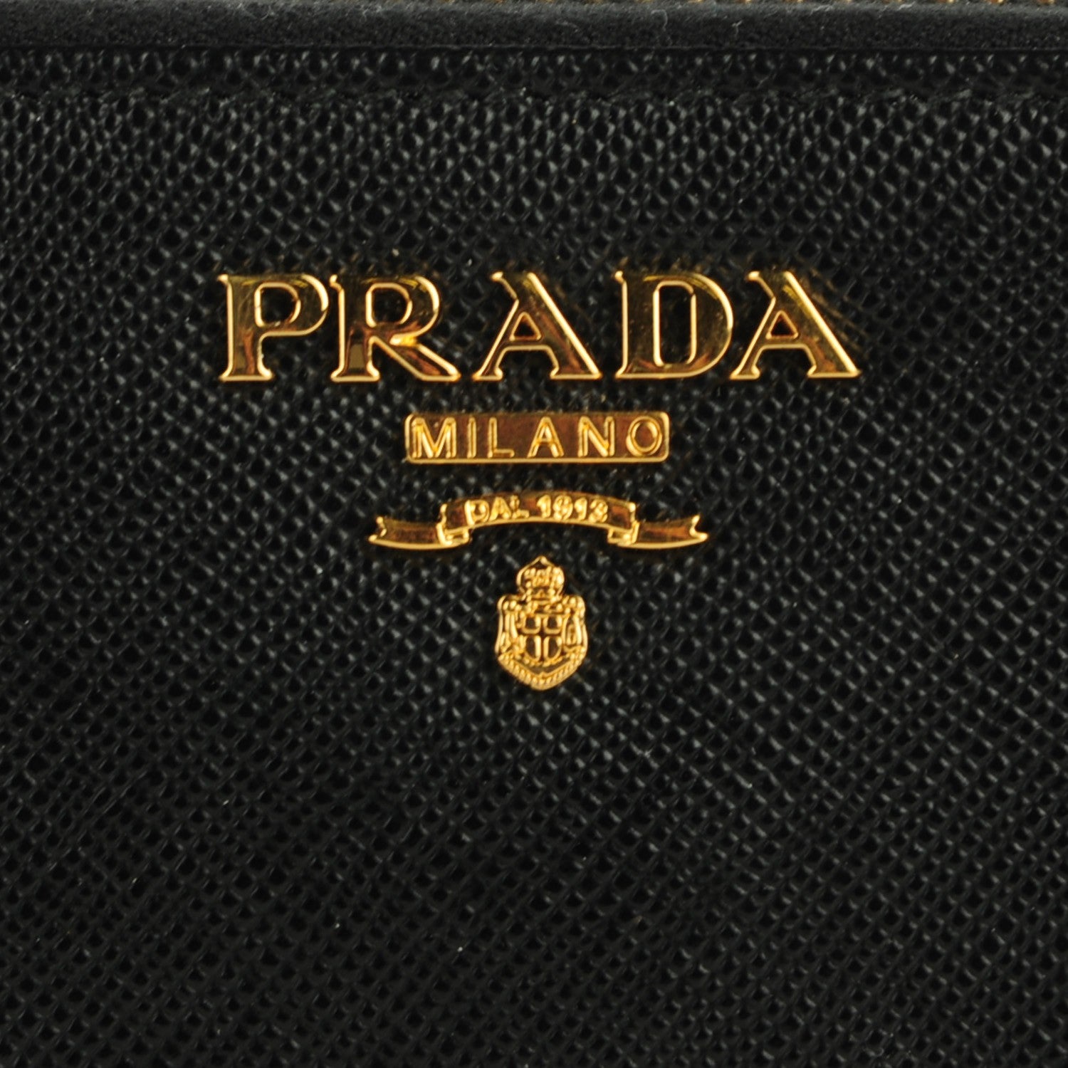 Prada Saffiano Metal Zip Around Wallet Nero Black 6 of 9