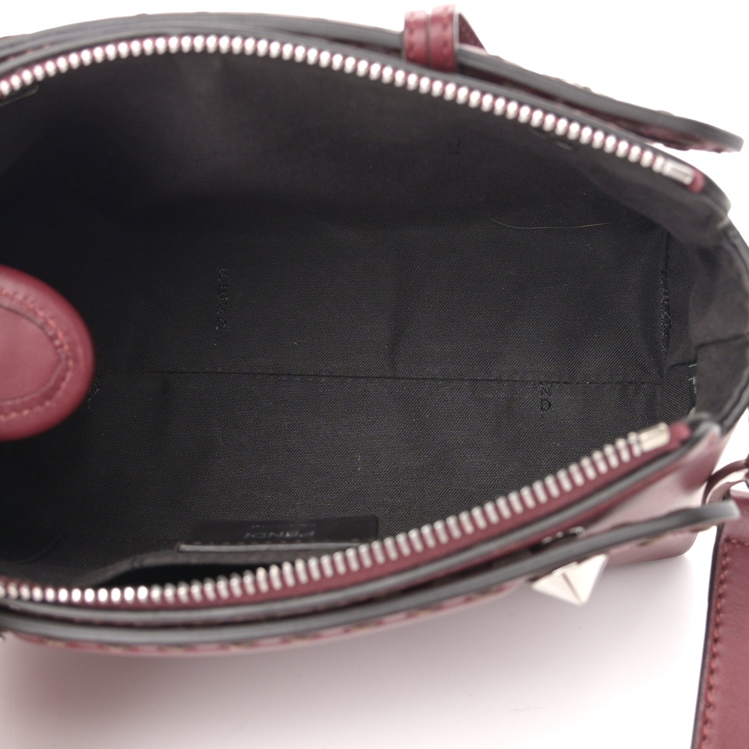 Fendi Vitello King Logo Embossed Mini By The Way Boston Bag Barolo 9 of 27