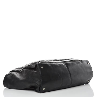 Chanel Lambskin Quilted Lido Shopping Tote Black 4 of 16
