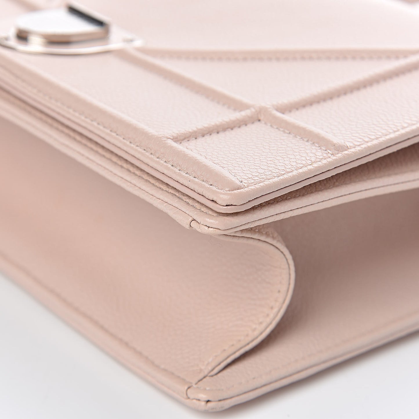 Grained Calfskin Cannage Medium Diorama Flap Bag Rose Poudre