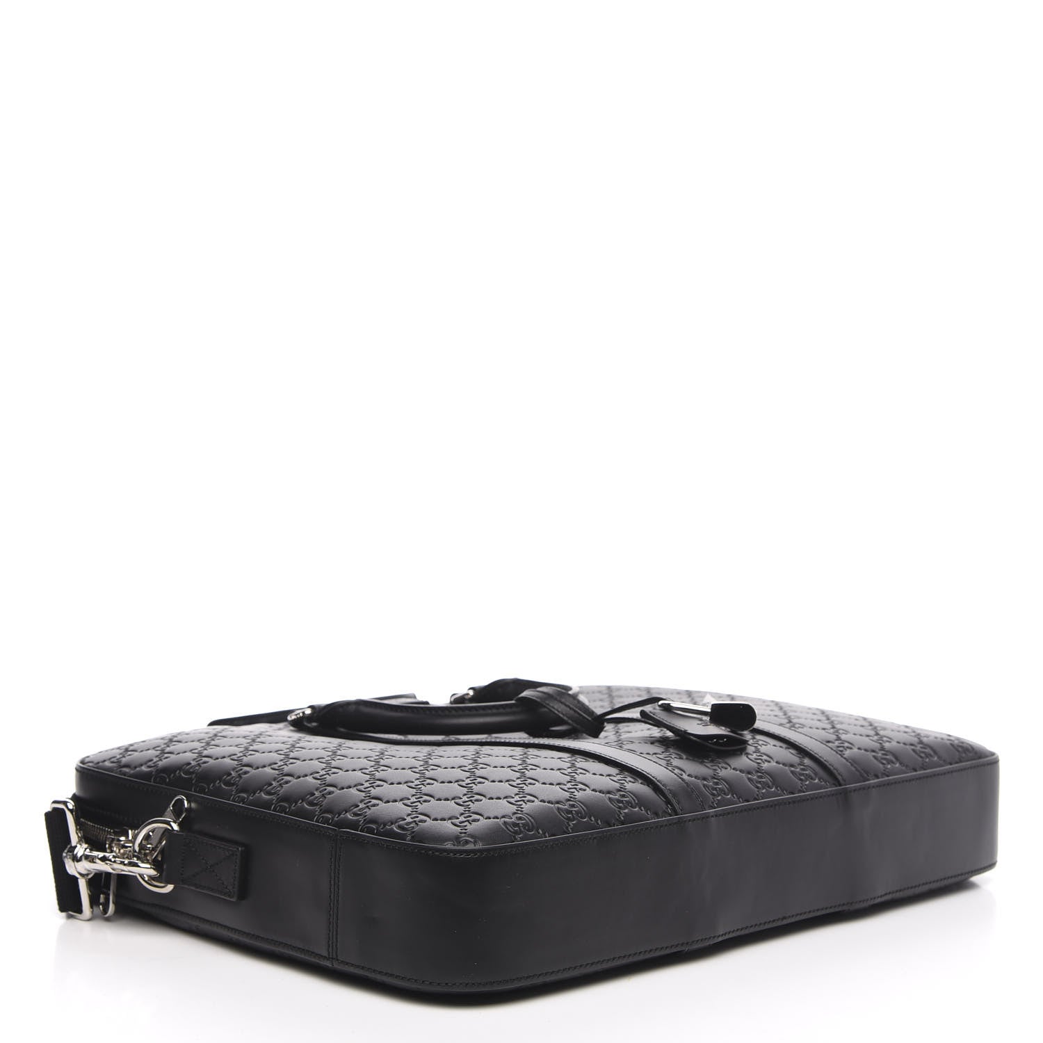 Gucci Guccissima Signature Briefcase Black 3 of 10