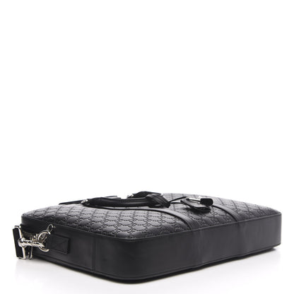 Gucci Guccissima Signature Briefcase Black 3 of 10
