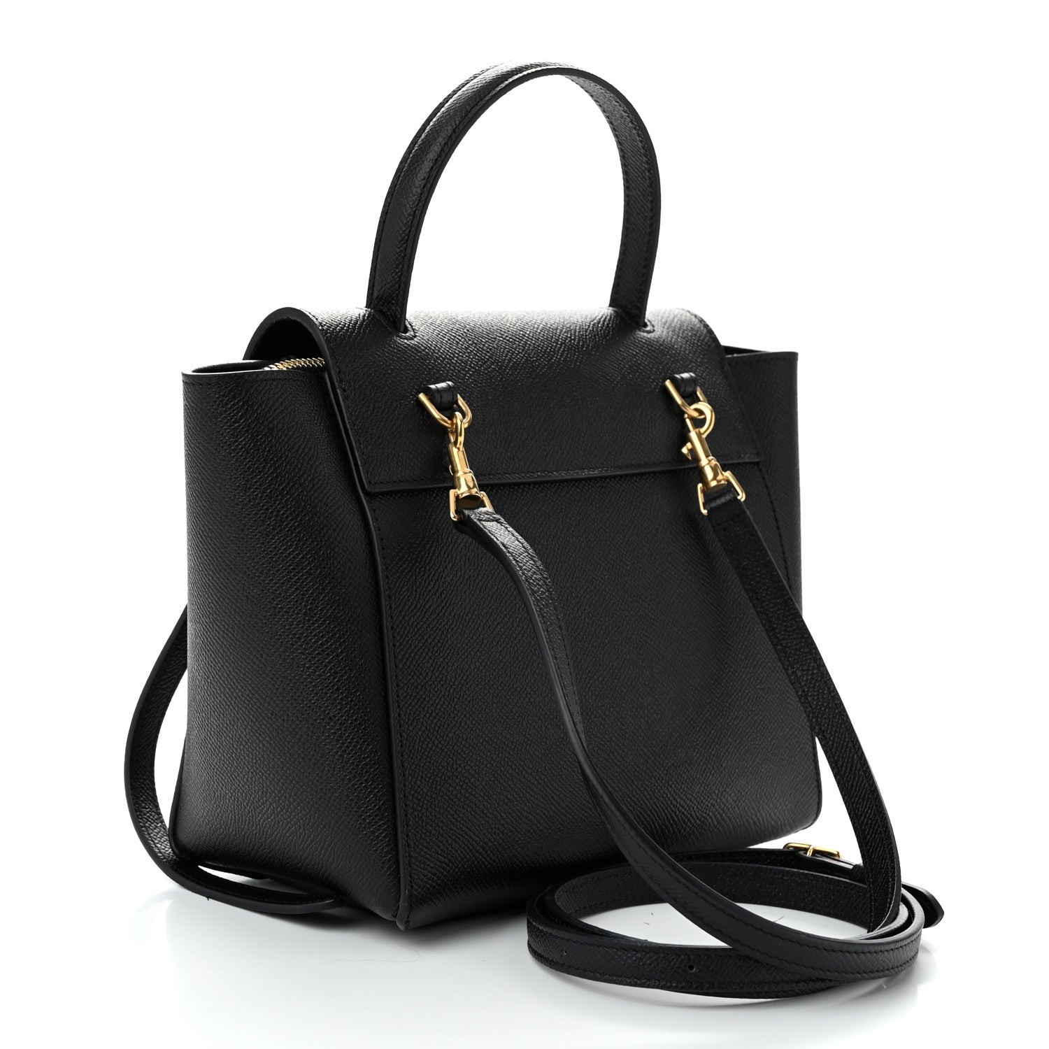 Celine Grained Calfskin Nano Belt Bag Black 3 of 10