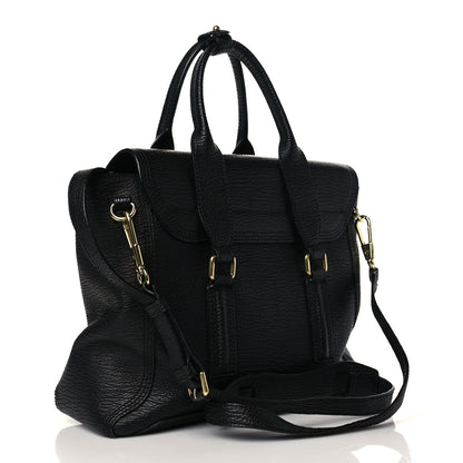 3.1 Phillip Lim Textured Calfskin Medium Pashli Satchel Black 3 of 10