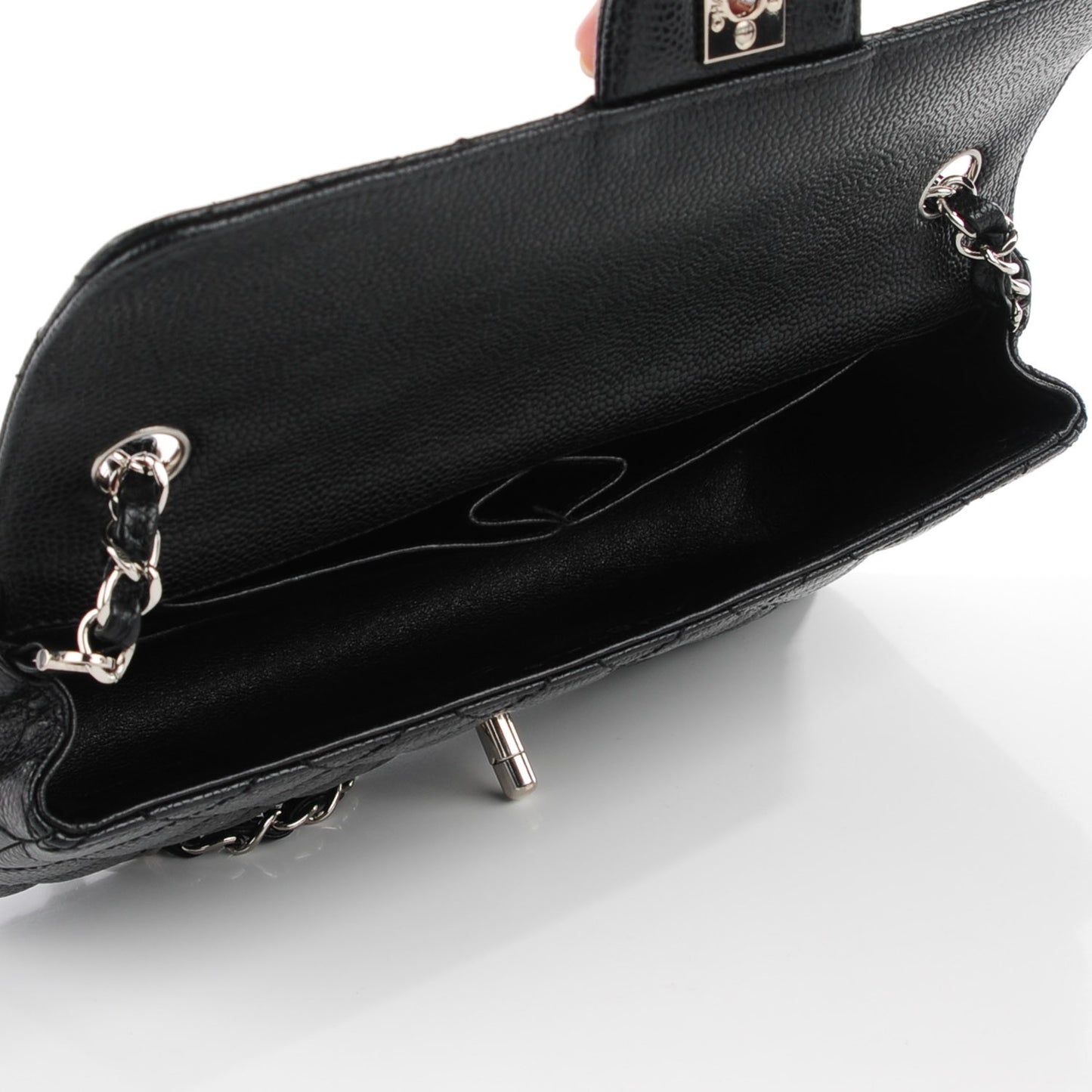 Caviar Quilted East West Flap Black