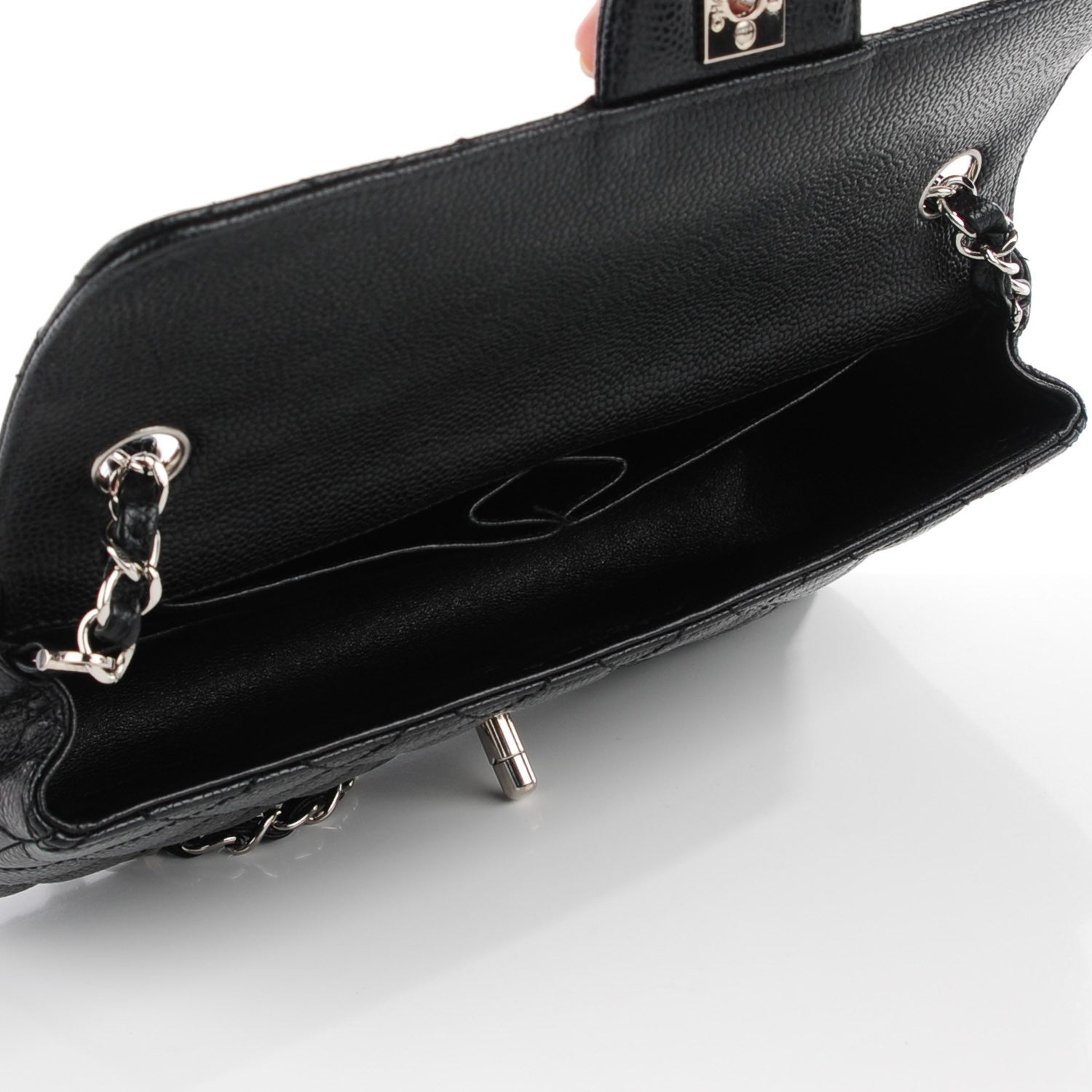 Chanel Caviar Quilted East West Flap Black 5 of 8