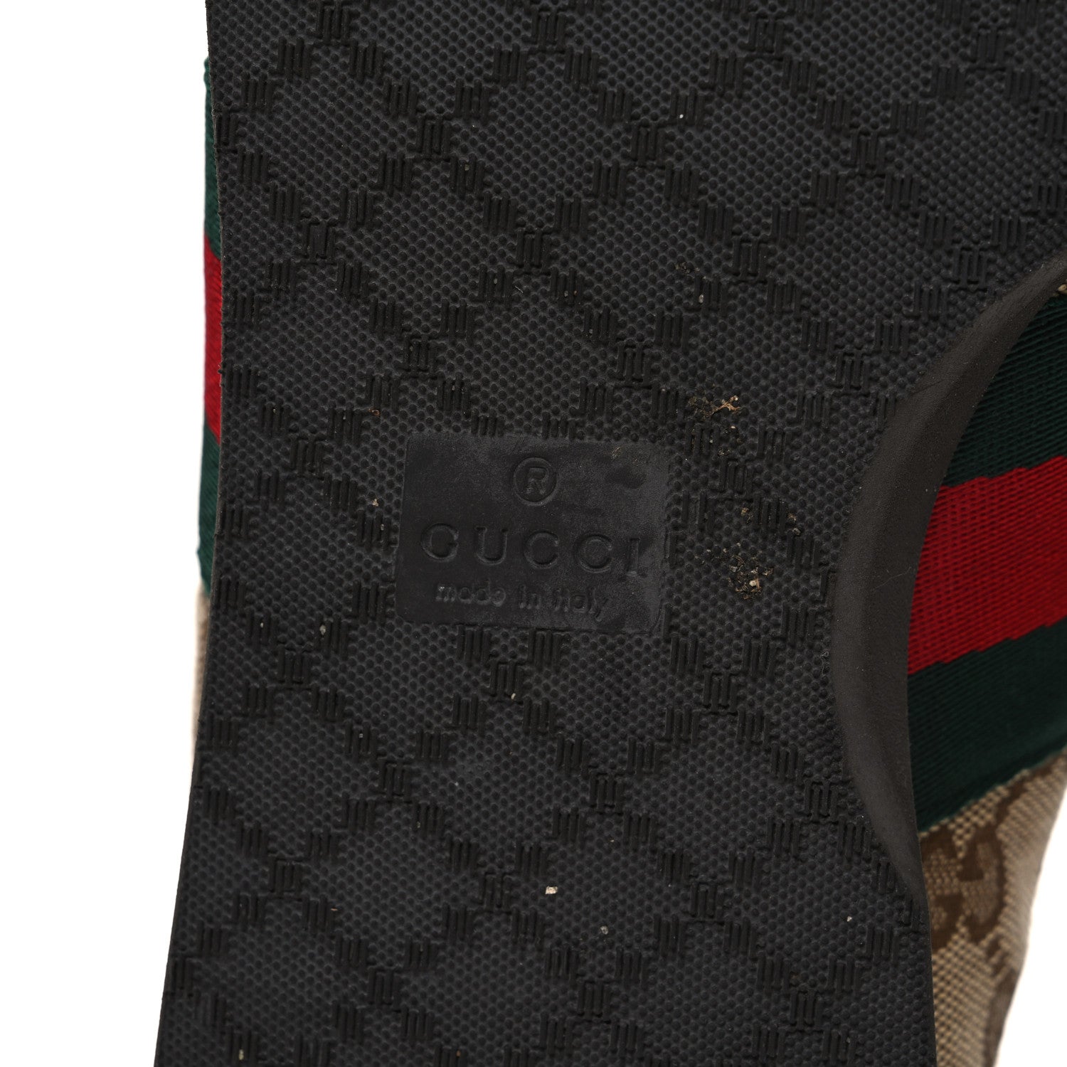 Gucci GG Monogram Suede Vintage Web Mens Sneakers 10.5 Dark Chestnut 8 of 11