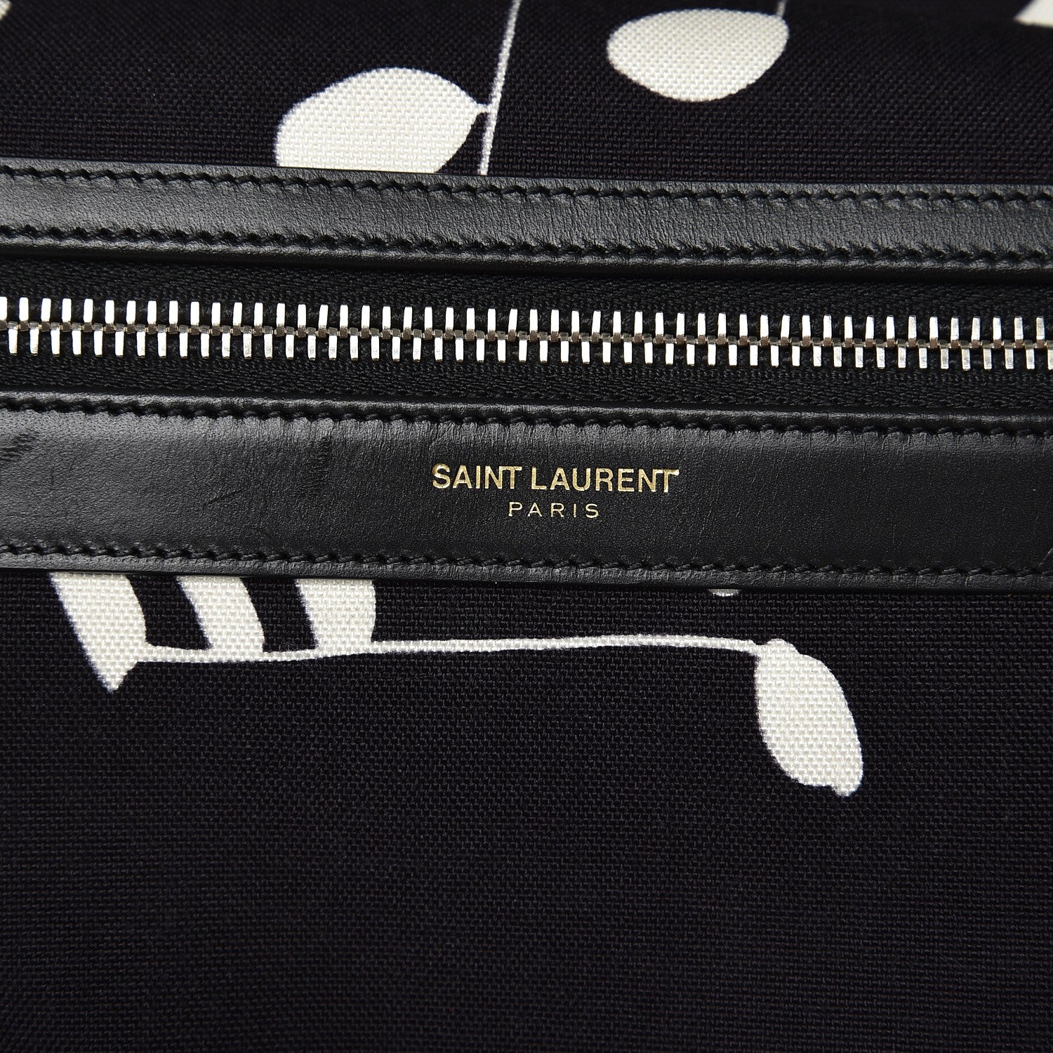 Saint Laurent Nylon Twill Musical Notes City Backpack Black 7 of 9