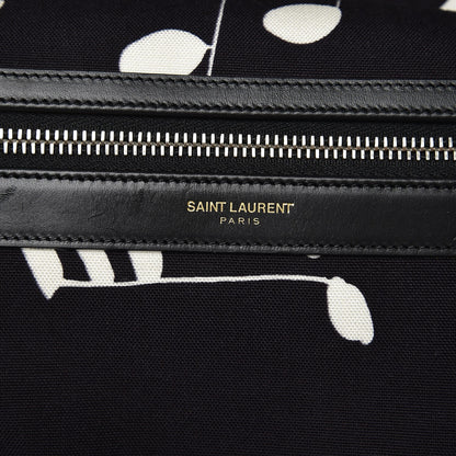 Saint Laurent Nylon Twill Musical Notes City Backpack Black 7 of 9