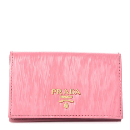 Prada Vitello Move Business Card Holder Geranio 1 of 10