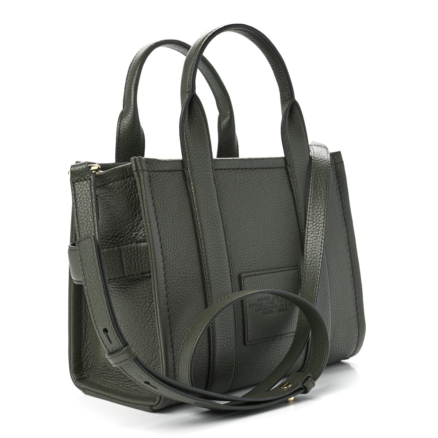 Marc Jacobs Grained Calfskin Small The Tote Bag Bronze Green 2 of 13