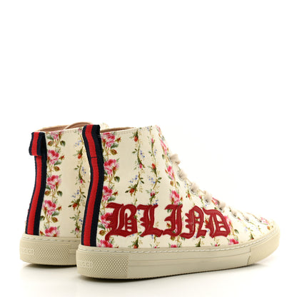 Gucci Canvas Romantic Print Major Blind For Love High Top Sneakers 36.5 Ivory 4 of 8