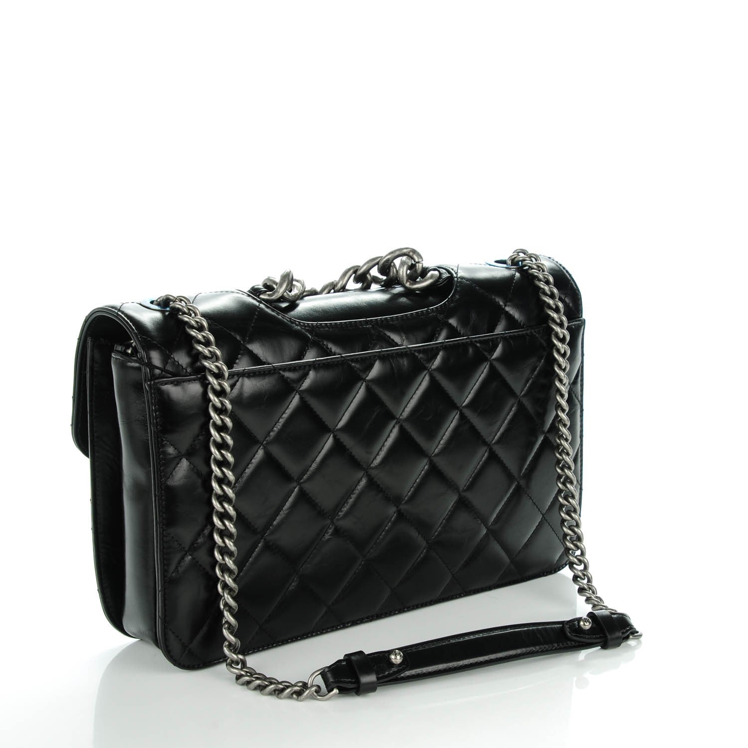 Chanel Calfskin Quilted Large Perfect Edge Flap Black 3 of 8