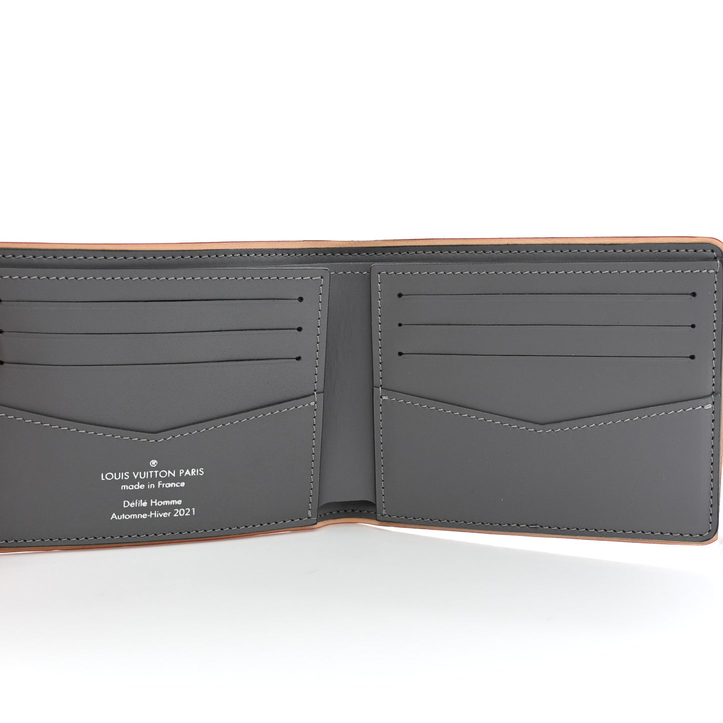 Monogram Mirror Slender Wallet Silver