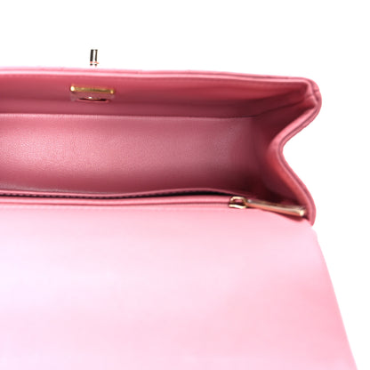 Chanel Lambskin Quilted Mini Top Handle Rectangular Flap Pink 5 of 11