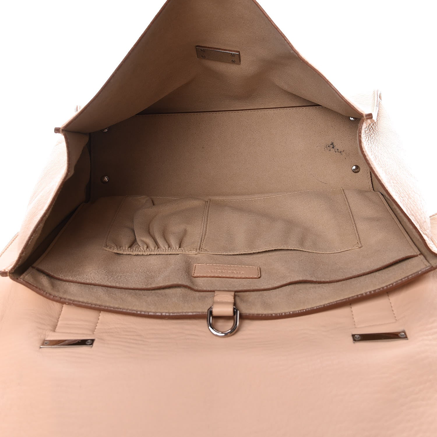 Givenchy Grained Calfskin Medium Shark Lock Satchel Nude 6 of 16