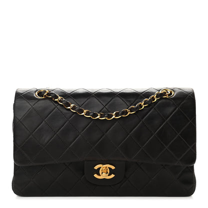 Chanel Lambskin Quilted Medium Double Flap Black 1 of 10