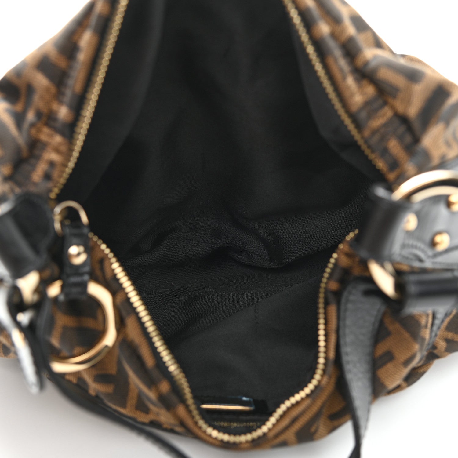 Fendi Zucca Cuoio Lucido Hobo Tobacco Moro 5 of 12