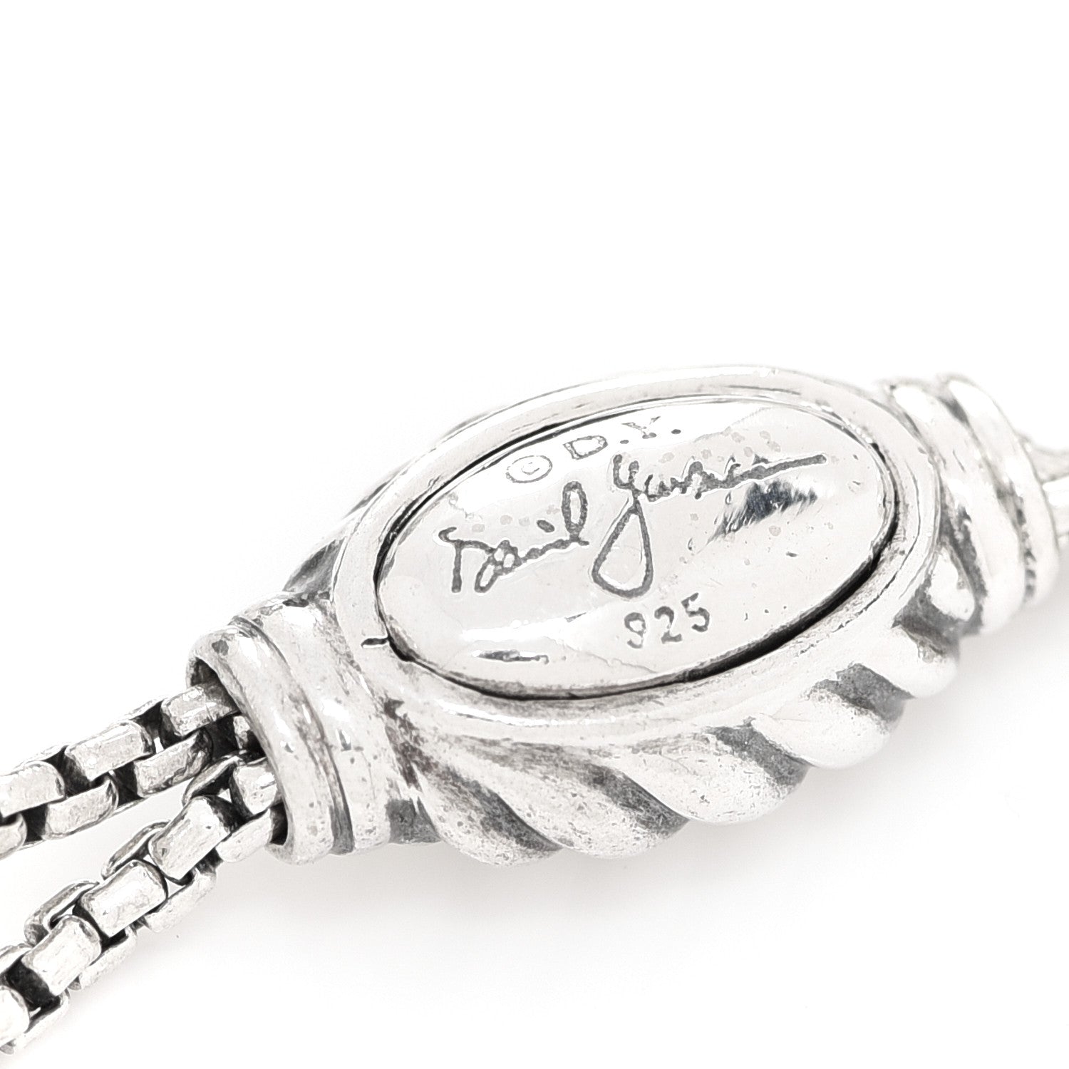 David Yurman Sterling Silver Black Onyx Hematite 14mm Elements Bead Bracelet 3 of 3