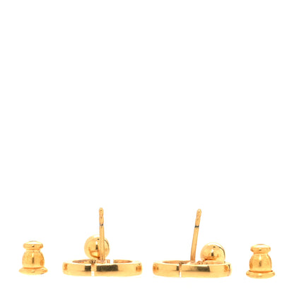 Christian Dior Metal Petit CD Stud Earrings Gold 3 of 4