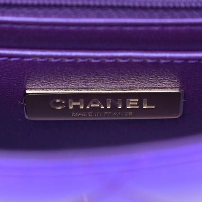 Chanel Mirror Calfskin Metallic Calfskin Quilted Hollywood Boulevard Mini Flap With Star Coin Purse Purple 7 of 12
